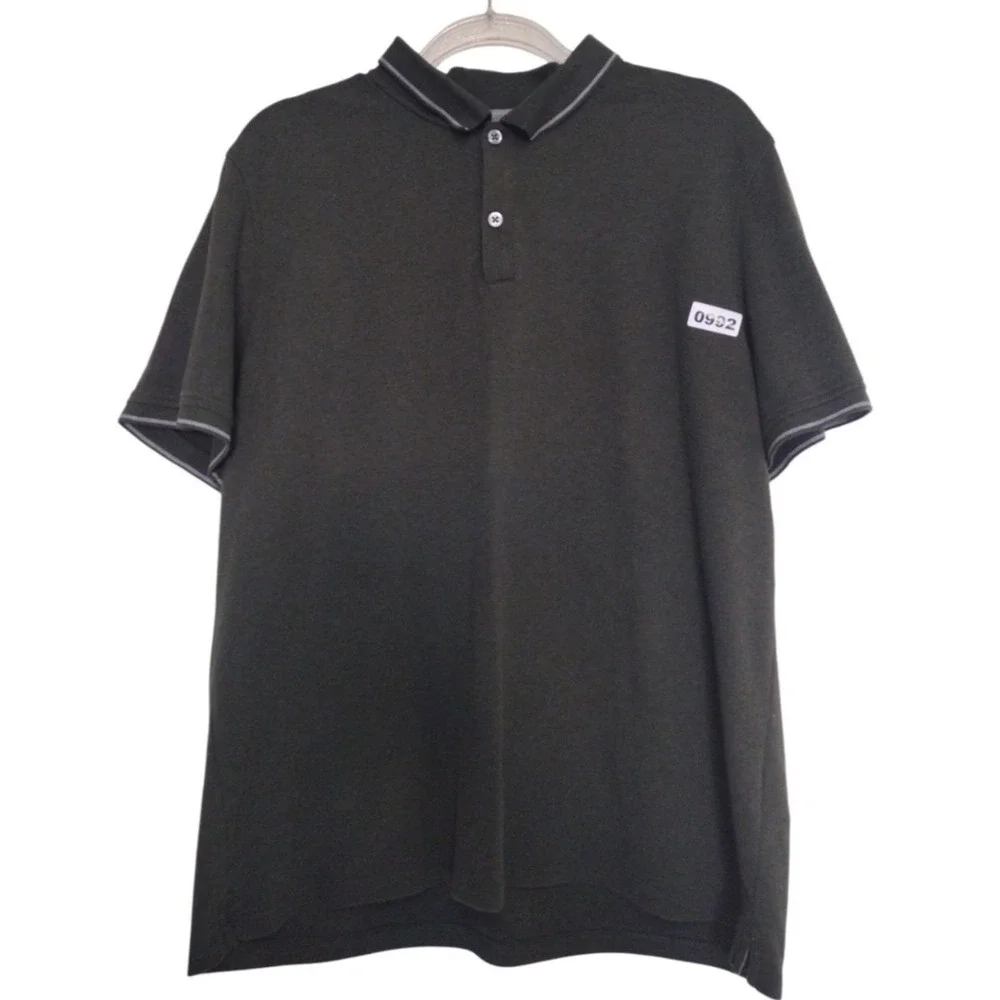 Banana Republic Polo Shirt Men's XL Dark Green Luxury Touch Standard‎ Fit